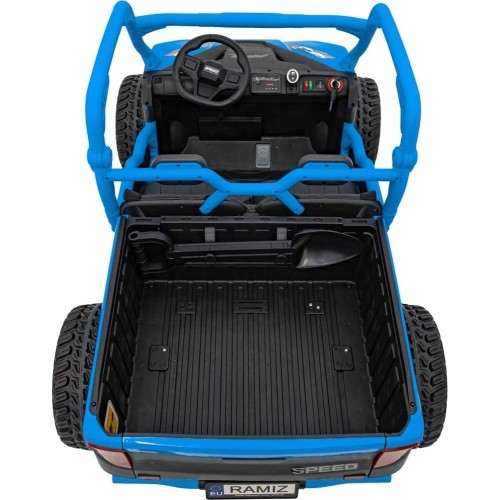 Vaikiškas elektrinis visureigis Farmer Truck UTV Racing, mėlynas