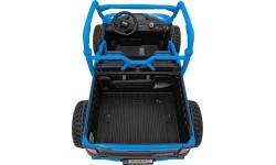Vaikiškas elektrinis visureigis Farmer Truck UTV Racing, mėlynas