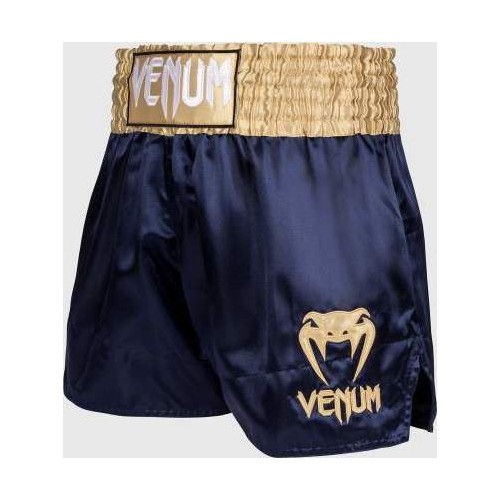 Venum Classic Muay Thai Shorts - Navy Blue/Gold