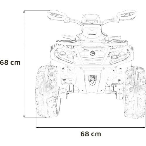 Keturratis Can Am Outlander ATV, pilkas