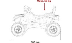 Keturratis Can Am Outlander ATV, pilkas