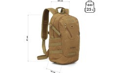 NC3905 COBRA TACTICAL BACKPACK BROWN 25L NILS CAMP