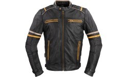 Мужская кожаная мотокуртка W-TEC Traction - Чёрный