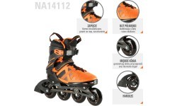 NA14112 BLACK-ORANGE IN-LINE SKATES NILS EXTREME - NA14112 BLACK-ORANGE IN-LINE SKATES NILS EXTREME