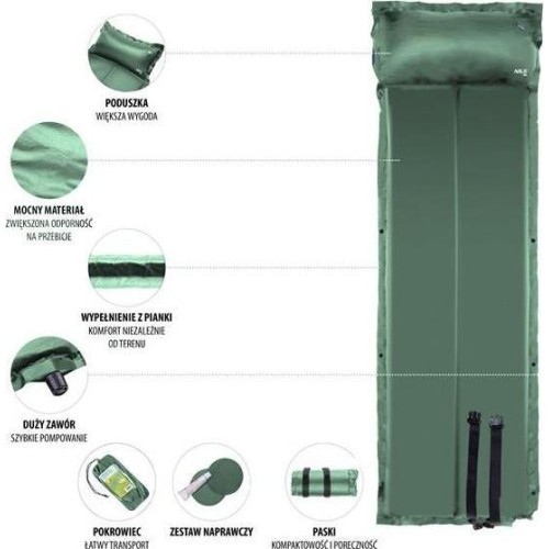 NC4008 GREEN SELF-INFLATING MAT NILS CAMP