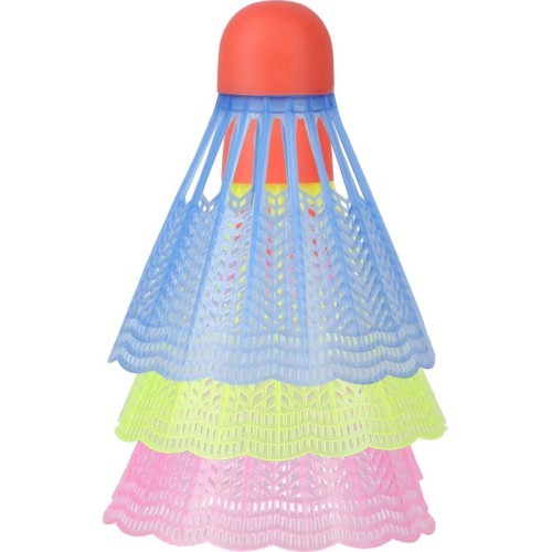 Nailoniniai badmintono plunksniukai Nils NBL6013, įvairiaspalviai, 3 vnt.