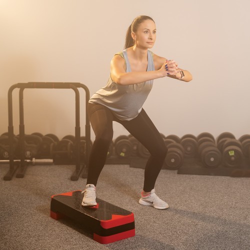 Aerobic Exercise Step Platform inSPORTline AS150 - Black-red