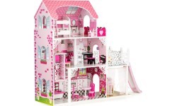 Деревянный кукольный домик XXL с подъемником и горкой EcoToys