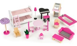 Деревянный кукольный домик XXL с подъемником и горкой EcoToys