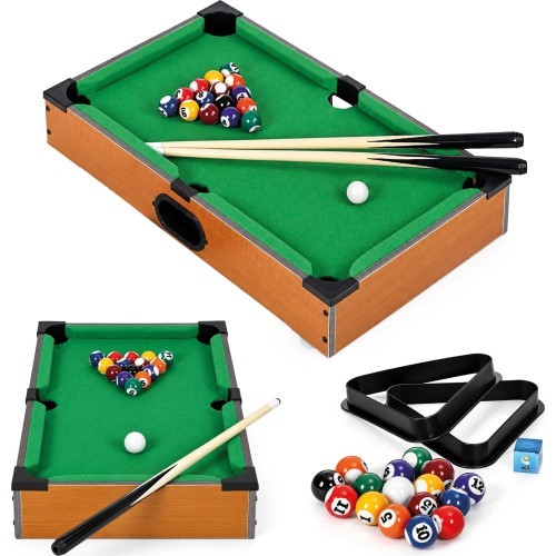 Stół do bilarda mini 50x30 cm zestaw do gry dla dzieci akcesoria ECOTOYS