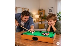 Stół do bilarda mini 50x30 cm zestaw do gry dla dzieci akcesoria ECOTOYS