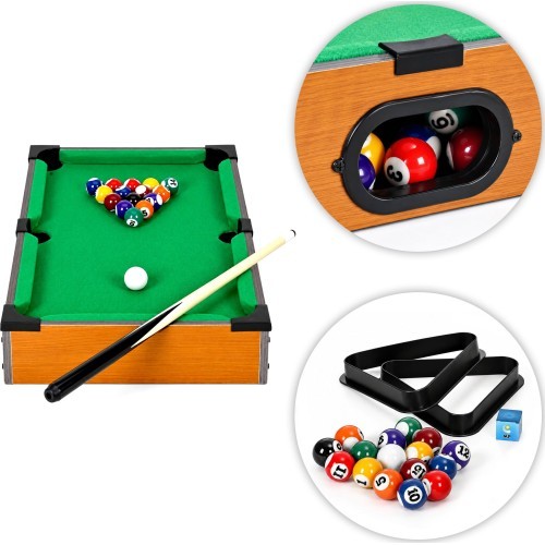 Stół do bilarda mini 50x30 cm zestaw do gry dla dzieci akcesoria ECOTOYS
