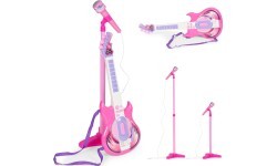 Elektrinės gitaros rinkinys mikrofono stovas vaikams mp3