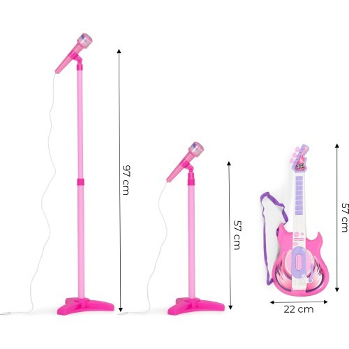 Electric guitar set microphone tripod for kids mp3