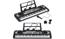 Didelis klavišinis pianinas su mikrofonu vaikams + maitinimo šaltinis