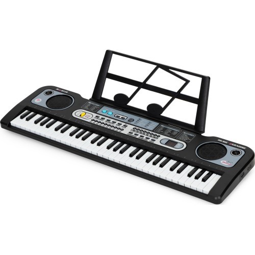 Didelis klavišinis pianinas su mikrofonu vaikams + maitinimo šaltinis