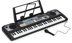 Didelis klavišinis pianinas su mikrofonu vaikams + maitinimo šaltinis