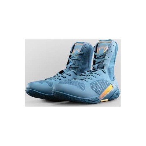 Venum Elite Neo Boxing Shoes - Steel Blue/Orange