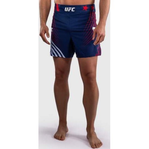 Men's Official UFC Freedom 250 by Venum Blue Authentic Fight Night Short Fit Fight Short