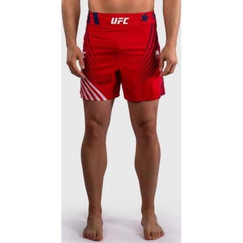 Men's Official UFC Freedom 250 by Venum Red Authentic Fight Night Short Fit Fight Short