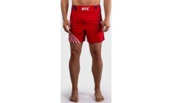 Men's Official UFC Freedom 250 by Venum Red Authentic Fight Night Short Fit Fight Short