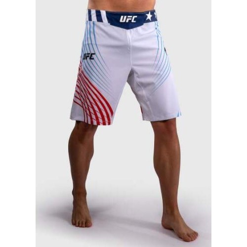 Men's Official UFC Freedom 250 by Venum White Authentic Fight Night Long Fit Fight Short