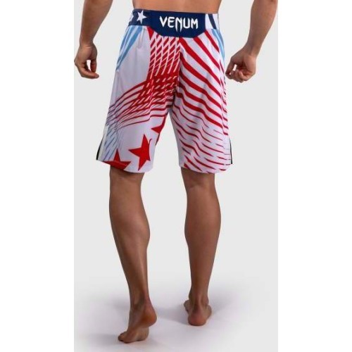 Men's Official UFC Freedom 250 by Venum White Authentic Fight Night Long Fit Fight Short