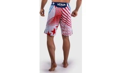 Men's Official UFC Freedom 250 by Venum White Authentic Fight Night Long Fit Fight Short