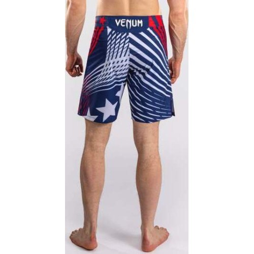 Men's Official UFC Freedom 250 by Venum Blue Authentic Fight Night Long Fit Fight Short