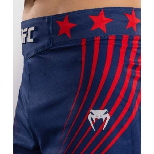 Men's Official UFC Freedom 250 by Venum Blue Authentic Fight Night Long Fit Fight Short