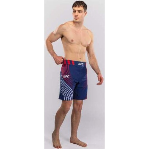 Men's Official UFC Freedom 250 by Venum Blue Authentic Fight Night Long Fit Fight Short