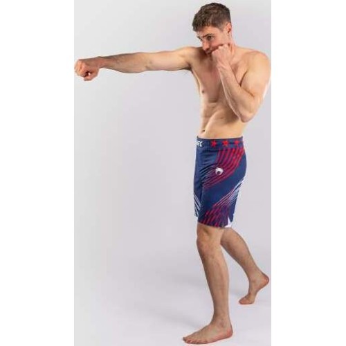 Men's Official UFC Freedom 250 by Venum Blue Authentic Fight Night Long Fit Fight Short