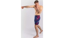 Men's Official UFC Freedom 250 by Venum Blue Authentic Fight Night Long Fit Fight Short