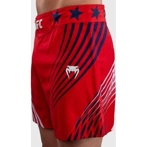 Men's Official UFC Freedom 250 by Venum Red Authentic Fight Night Short Fit Fight Short