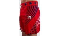 Men's Official UFC Freedom 250 by Venum Red Authentic Fight Night Short Fit Fight Short