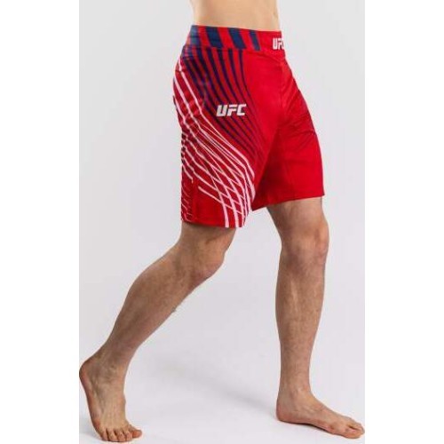 Men's Official UFC Freedom 250 by Venum Red Authentic Fight Night Short Fit Fight Short