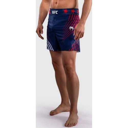 Men's Official UFC Freedom 250 by Venum Blue Authentic Fight Night Short Fit Fight Short