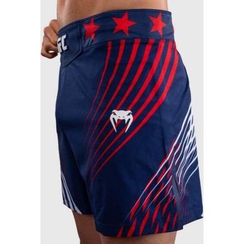 Men's Official UFC Freedom 250 by Venum Blue Authentic Fight Night Short Fit Fight Short
