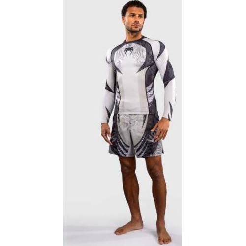 Venum Galactic 3.0 Long Sleeve Rashguard - Off-White/Black