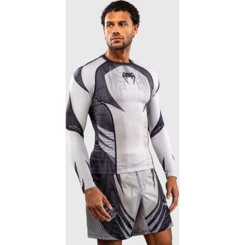 Venum Galactic 3.0 Long Sleeve Rashguard - Off-White/Black