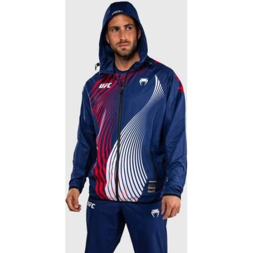 Men's Official UFC Freedom 250 by Venum Blue Authentic Fight Night Walkout Hoodie