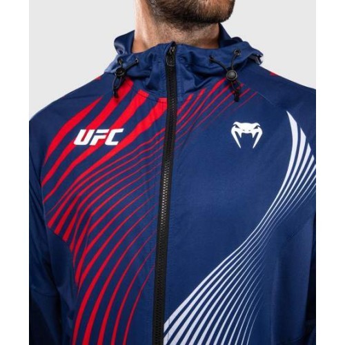 Men's Official UFC Freedom 250 by Venum Blue Authentic Fight Night Walkout Hoodie