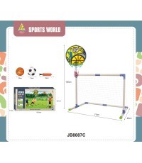 2-in-1 Basketball Hoop and Goal Set + Accessories