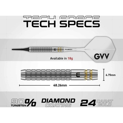 Winmau GVV W-Max 90% soft tip darts