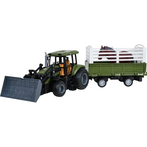 copy of Green Tractor with Trailer R/C 1:20 + Animals
