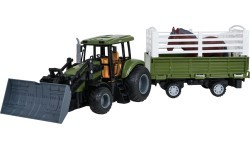 copy of Green Tractor with Trailer R/C 1:20 + Animals