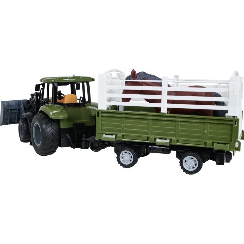 copy of Green Tractor with Trailer R/C 1:20 + Animals