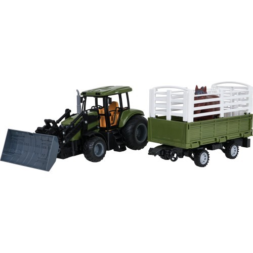 copy of Green Tractor with Trailer R/C 1:20 + Animals