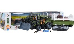 copy of Green Tractor with Trailer R/C 1:20 + Animals