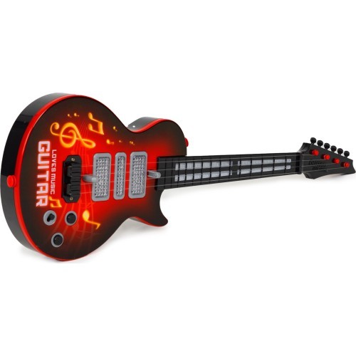 Vaikų elektrinė gitara su mokymo gitaros infraraudonųjų spindulių melodijas Raudona